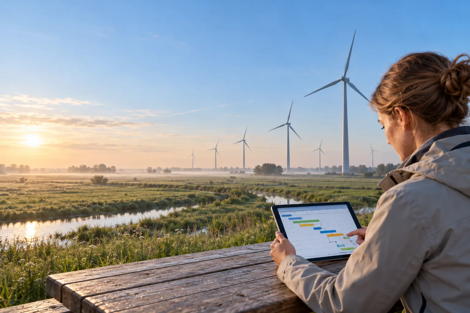 Projektsteuerung im Windpark, mit der richtigen Software alles im Blick